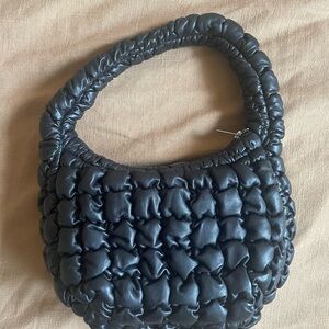 Like-New COS Mini Quilted Leather Shoulder Bag BLACK